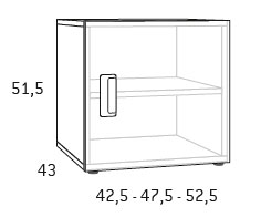 Modulo auxiliar Cube 1 puerta con patas